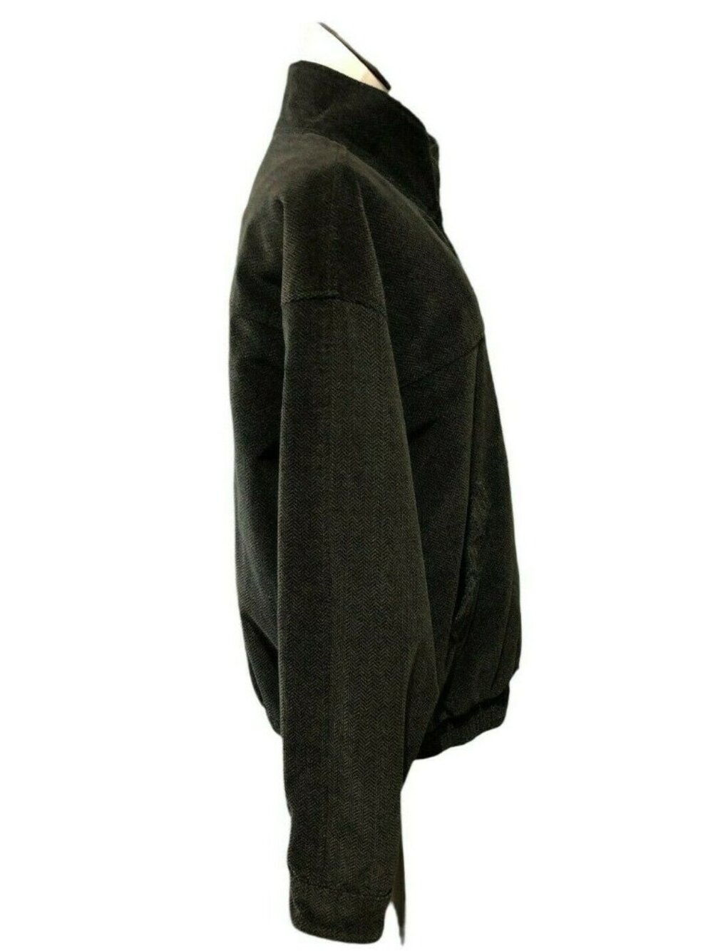 Avid Jacket Mens XL Coat Brown Bomber Tweed Combed Cotton Quilted Lining Vintage - Picture 11 of 13